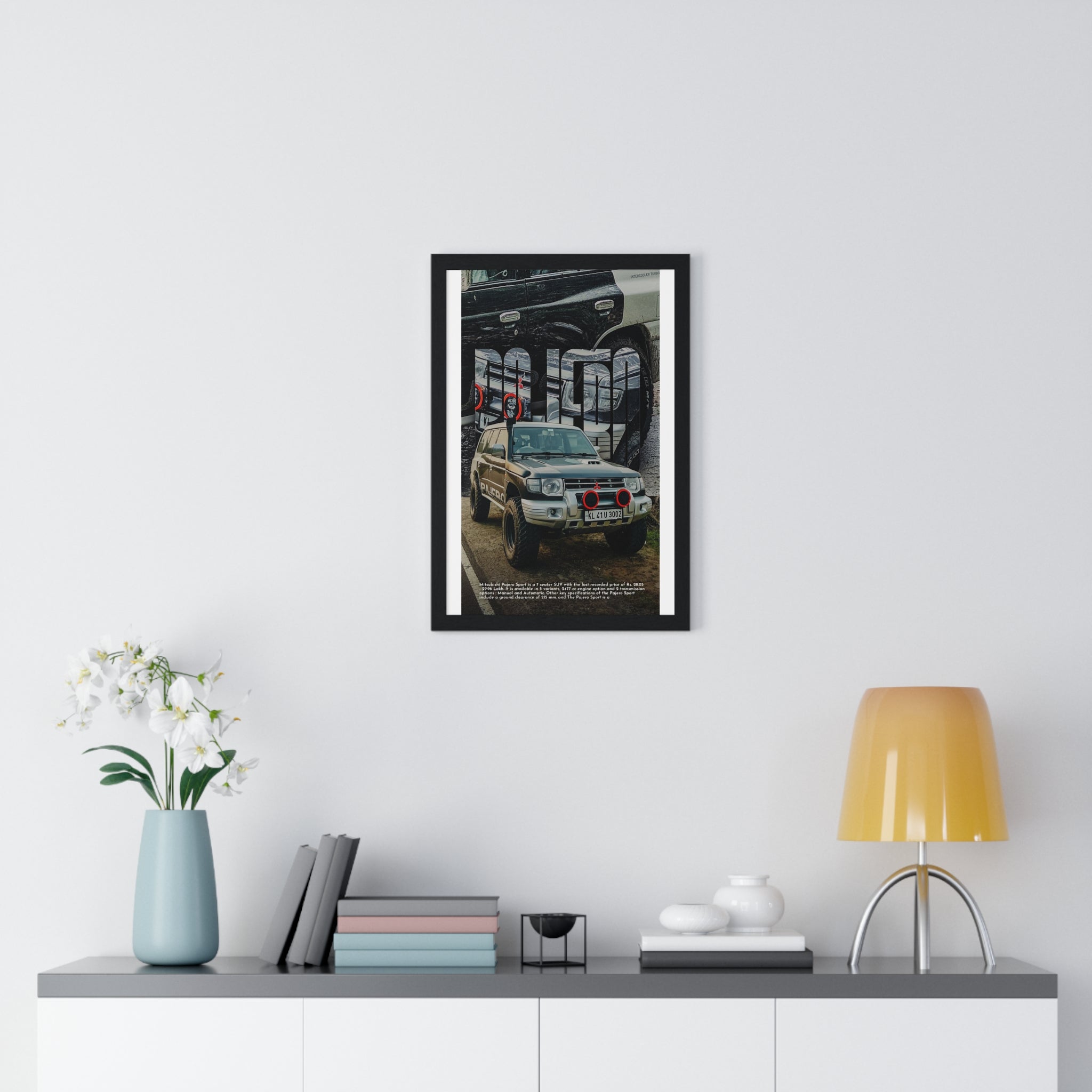Mitsubishi Pajero 2002 Framed Poster