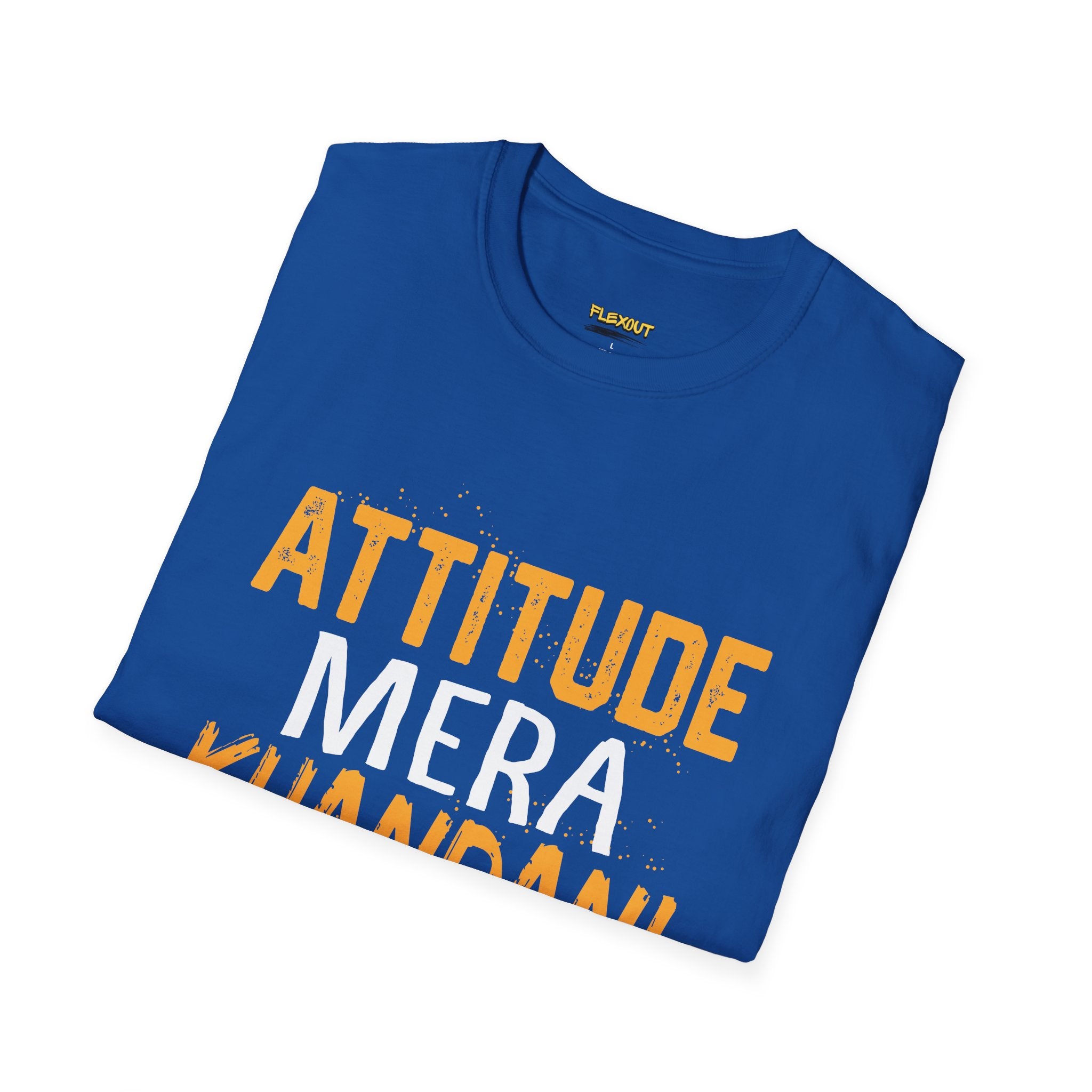 Attitude Mera Khandani Hai Hindi Text Fit T-Shirt
