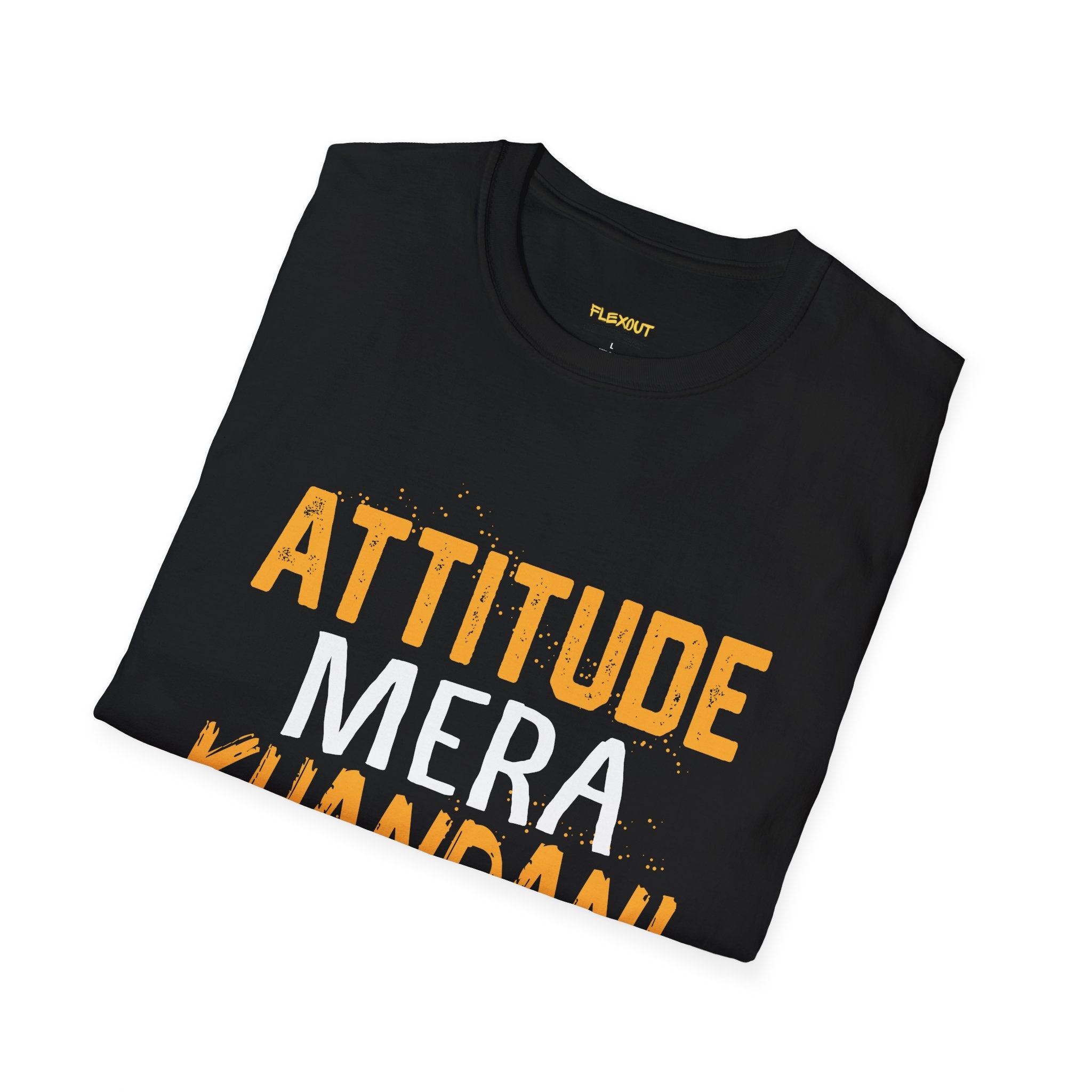 Attitude Mera Khandani Hai Hindi Text Fit T-Shirt