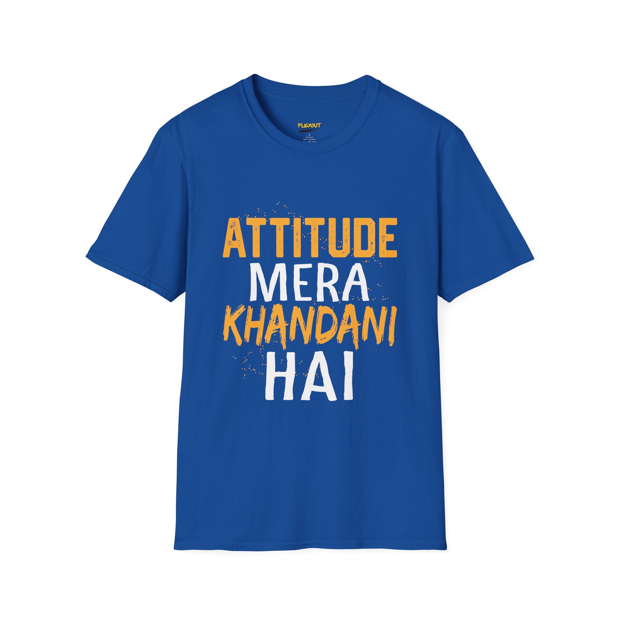Attitude Mera Khandani Hai Hindi Text Fit T-Shirt
