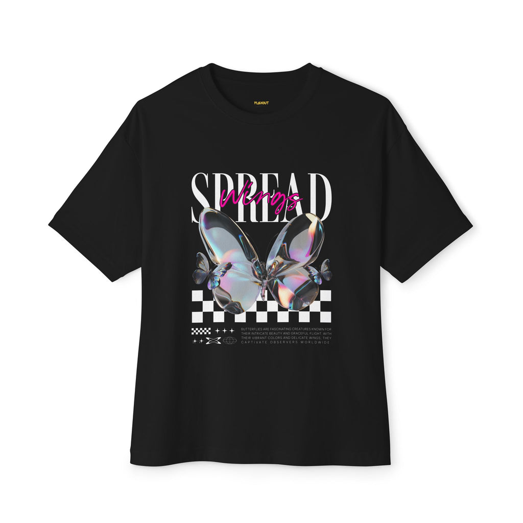 Spread Butterfly  Front Printed Oversized Tee