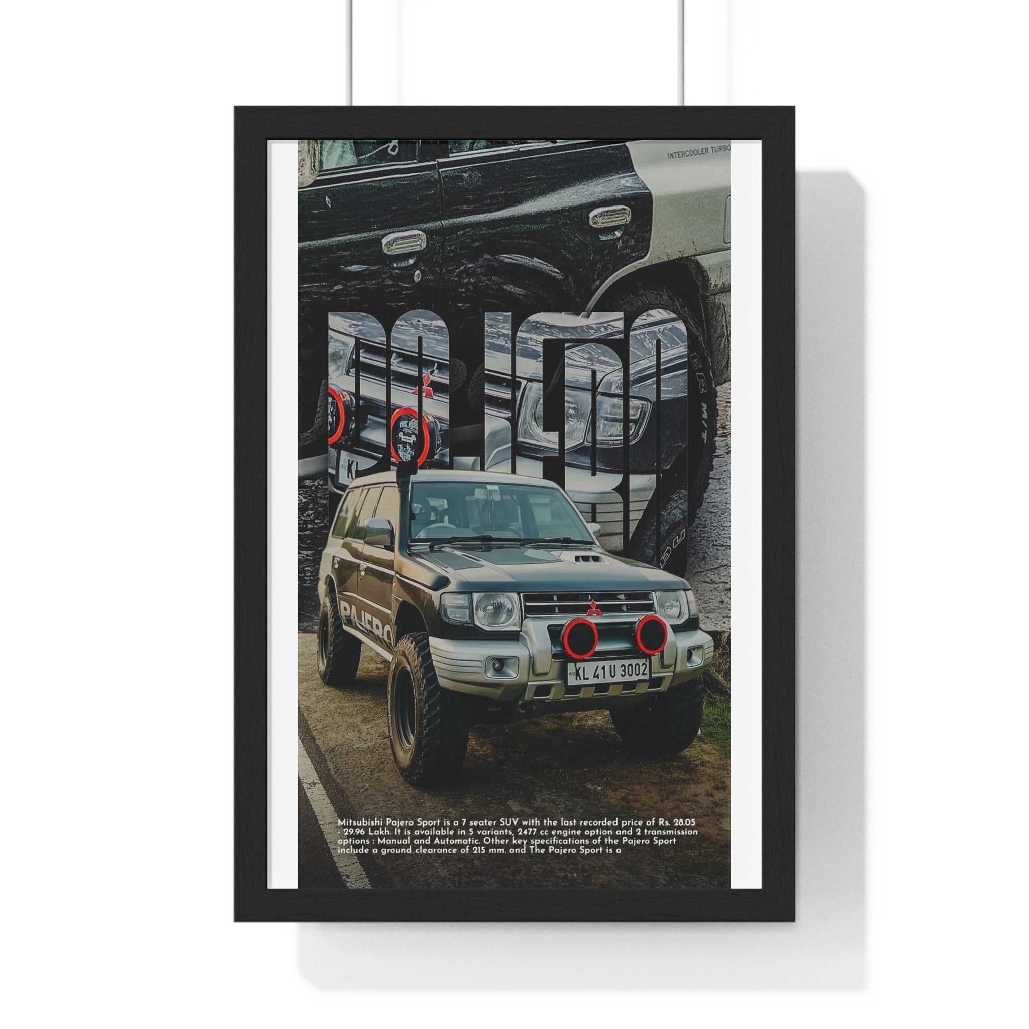 Mitsubishi Pajero 2002 Framed Poster