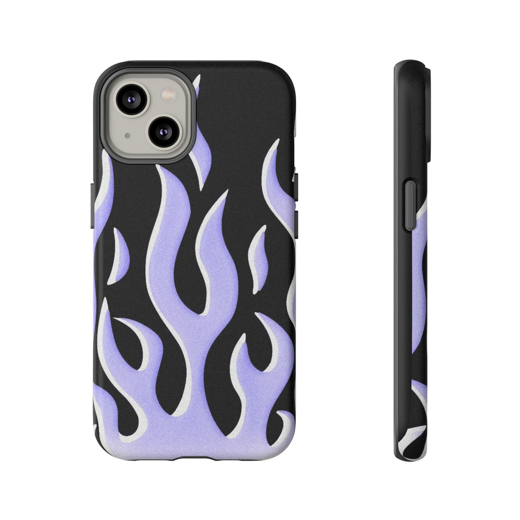 IPhone Purple Flames Ilustration Case