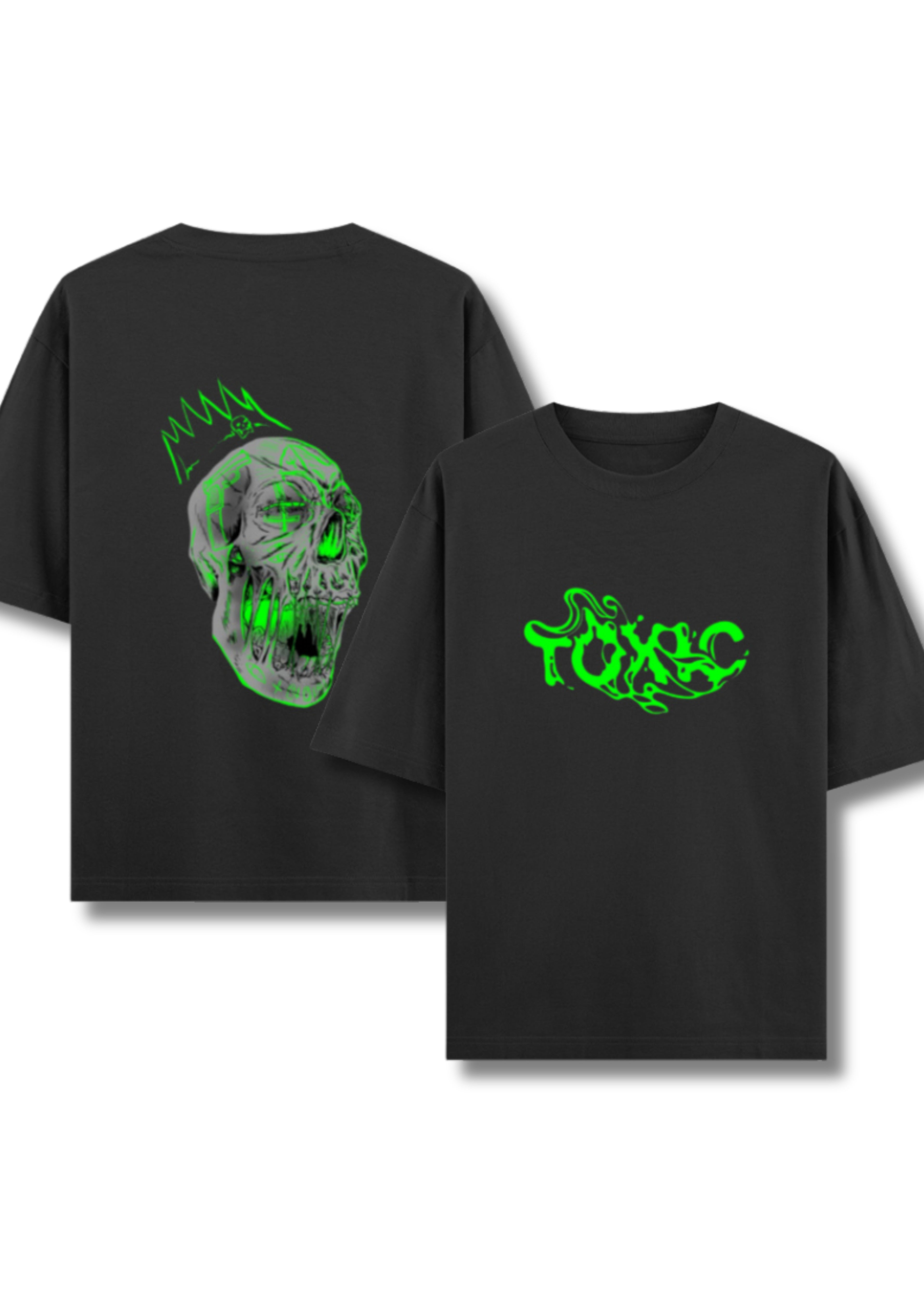 Toxic Skull Oversized Tee