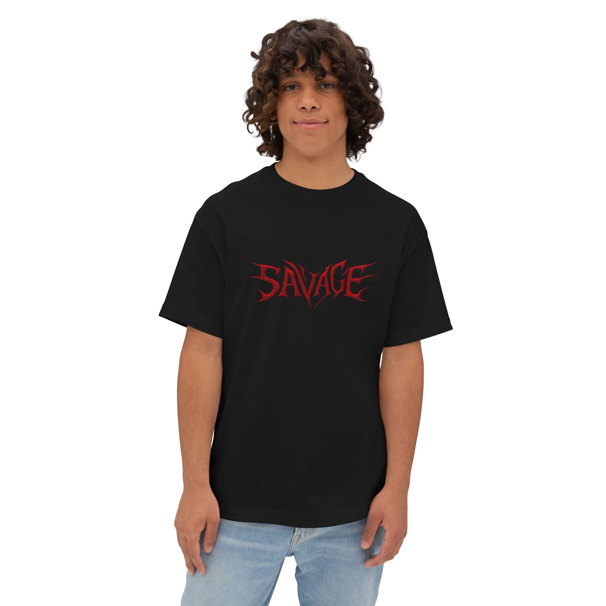 Savage Front-Printed Oversized Tee