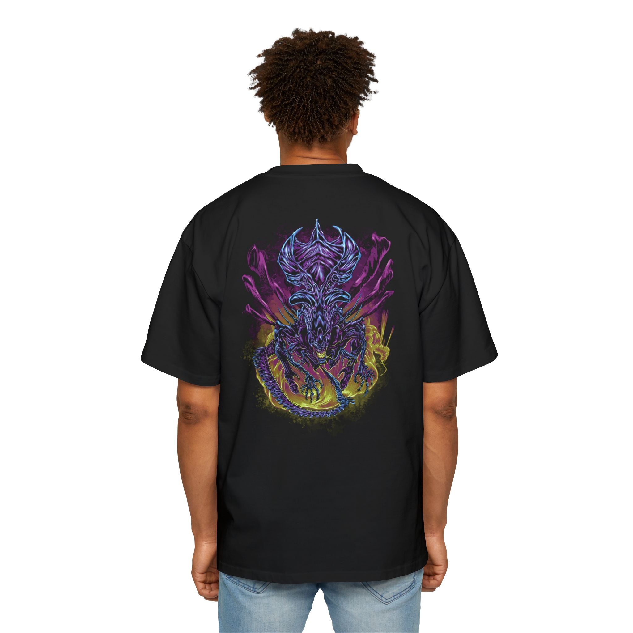 Dragon Back-Printed Oversized Tee