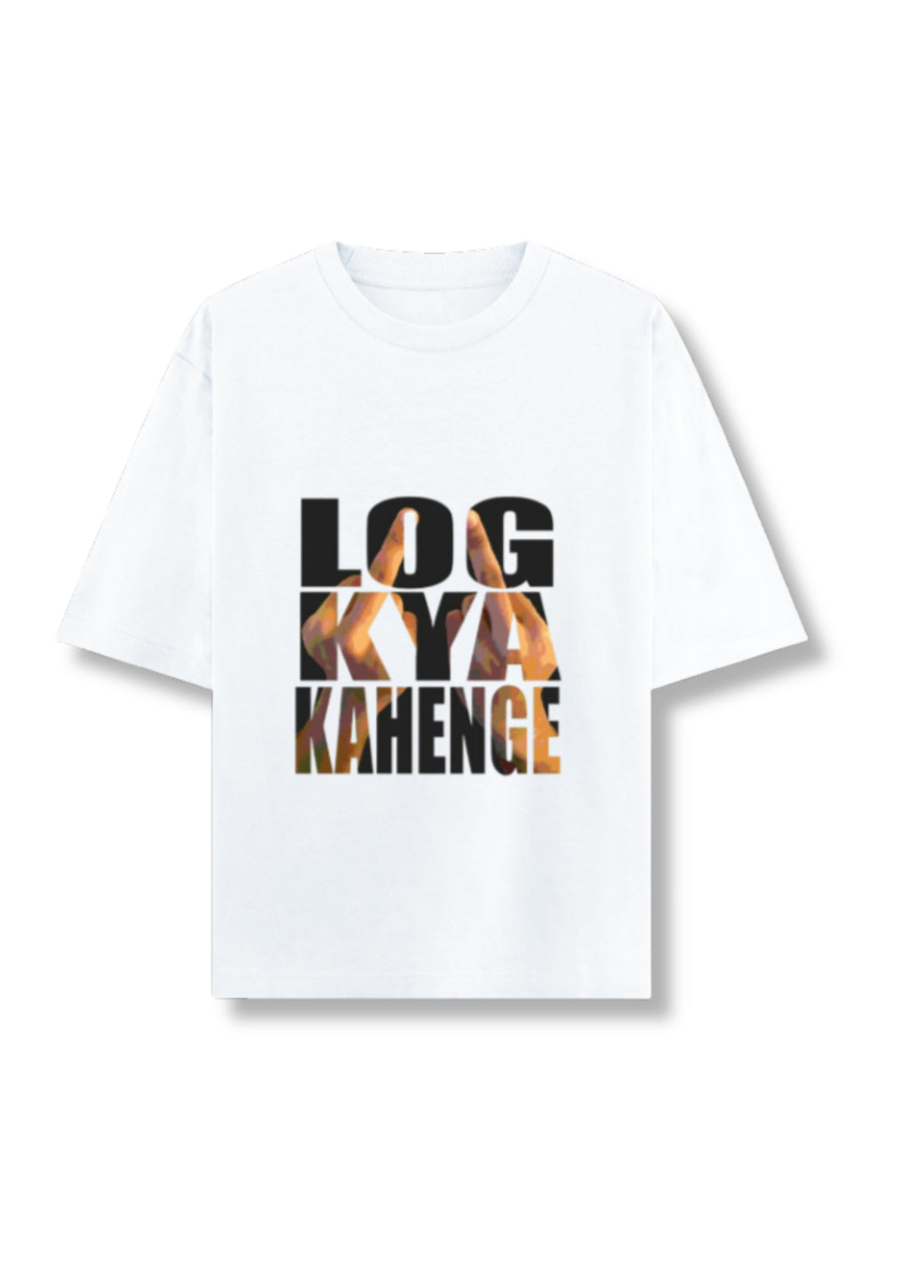 Log Kya Kahenge Front-Printed Oversized Tee