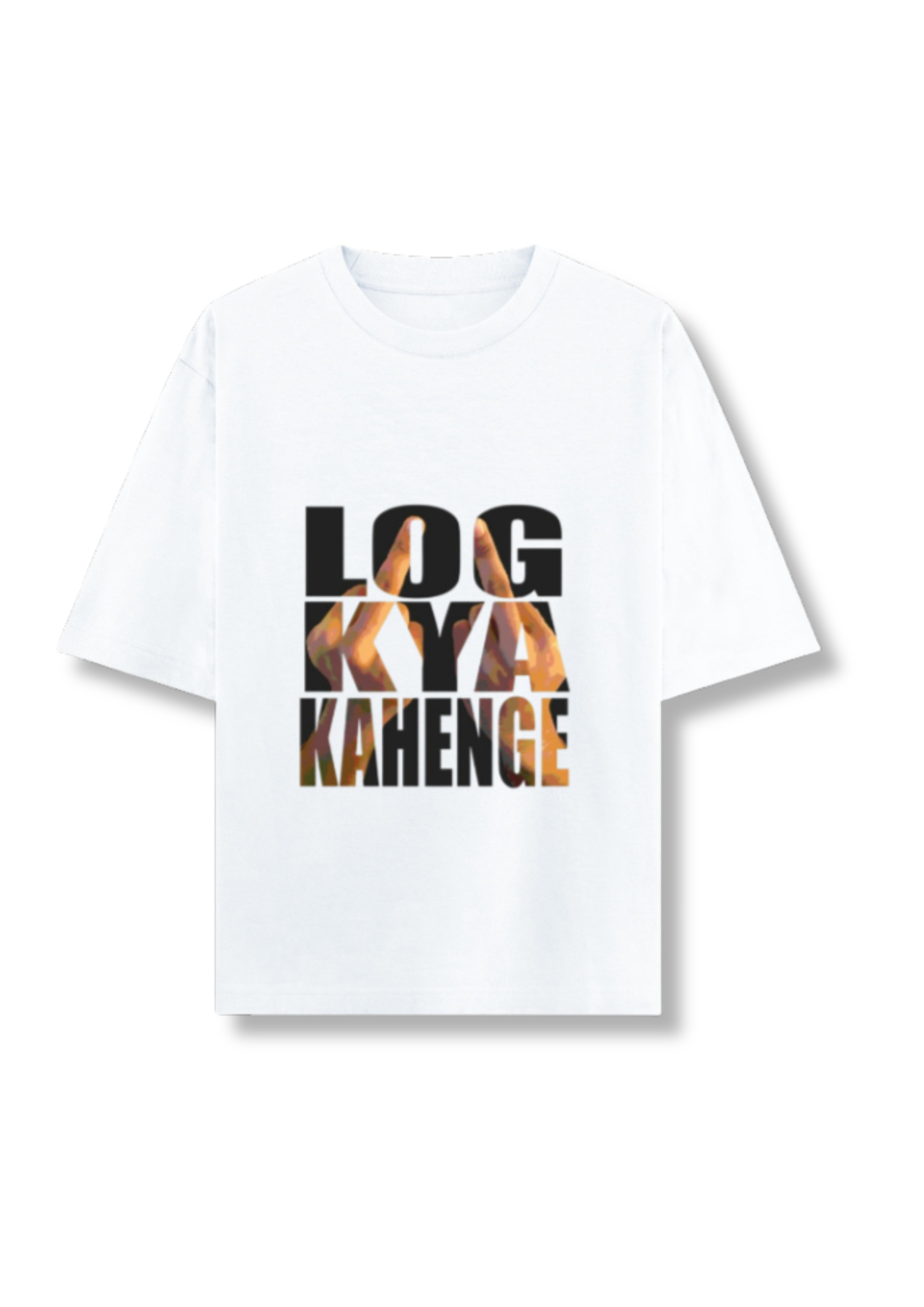 Log Kya Kahenge Front-Printed Oversized Tee